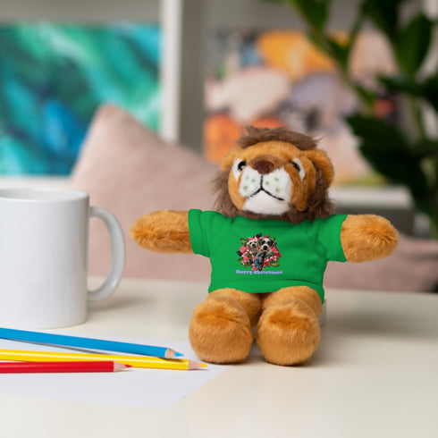 Custom Photo Festive Poinsettia Stuffed Animals with Tee